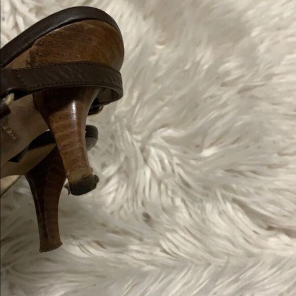 CELINE OPEN TOE STRAPPY LEATHER SANDALS SIZE 37 - Picture 7 of 7